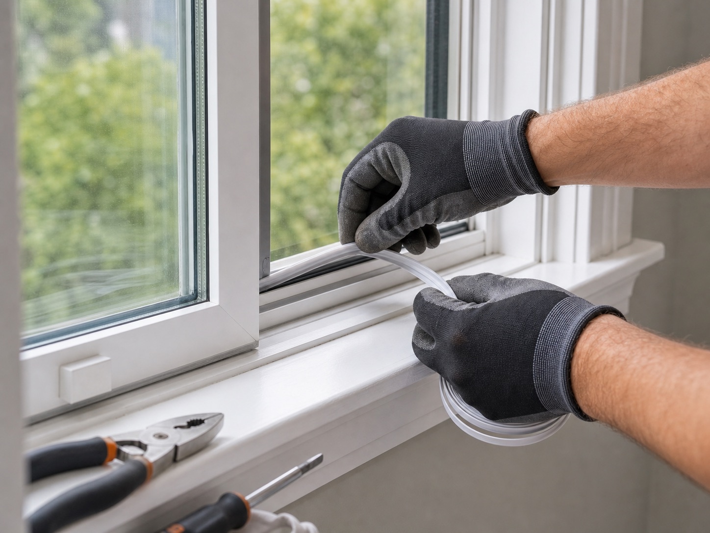 drafty residential window weatherstripping repair in Cary
